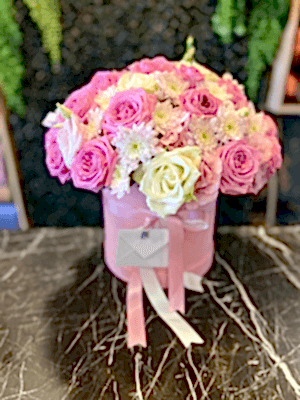  Antalya Lara Çiçekler - PEMBE BEYAZ ÇİÇEK KUTUSU 